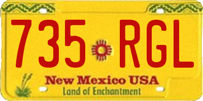 NM license plate 735RGL