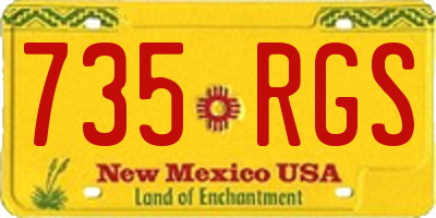 NM license plate 735RGS
