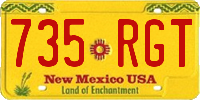 NM license plate 735RGT