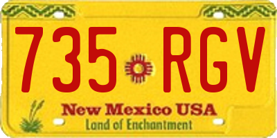 NM license plate 735RGV