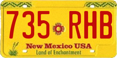 NM license plate 735RHB