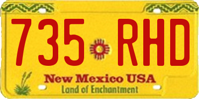 NM license plate 735RHD