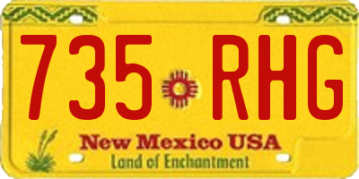 NM license plate 735RHG