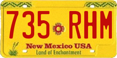 NM license plate 735RHM