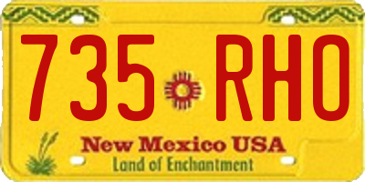 NM license plate 735RHO