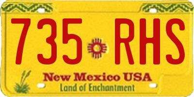 NM license plate 735RHS