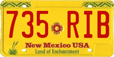 NM license plate 735RIB