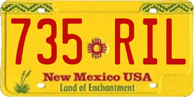 NM license plate 735RIL