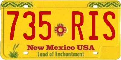 NM license plate 735RIS