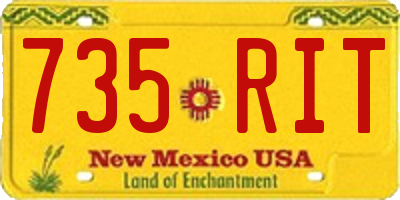 NM license plate 735RIT