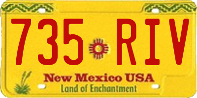 NM license plate 735RIV