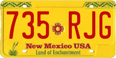 NM license plate 735RJG