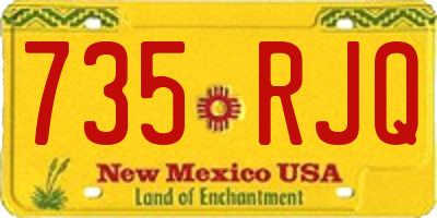 NM license plate 735RJQ