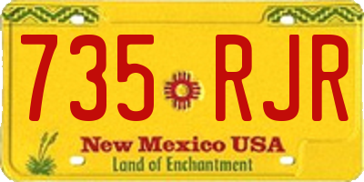 NM license plate 735RJR
