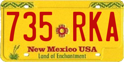 NM license plate 735RKA