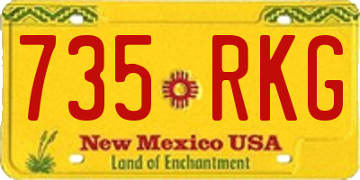 NM license plate 735RKG