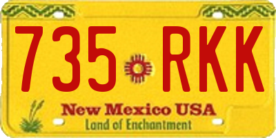 NM license plate 735RKK