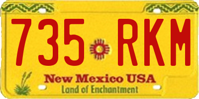 NM license plate 735RKM
