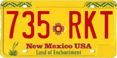 NM license plate 735RKT