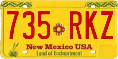 NM license plate 735RKZ