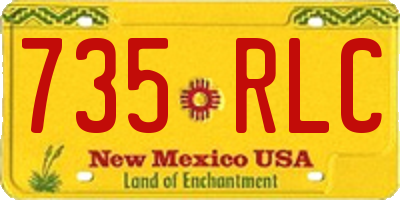 NM license plate 735RLC