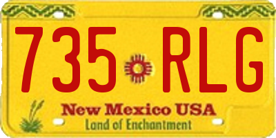 NM license plate 735RLG