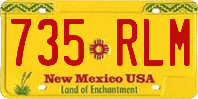 NM license plate 735RLM