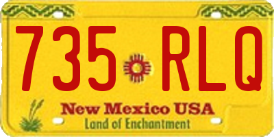 NM license plate 735RLQ