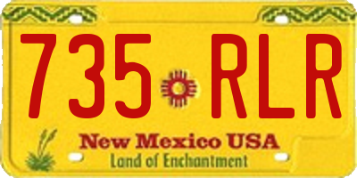NM license plate 735RLR