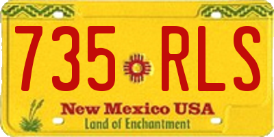 NM license plate 735RLS
