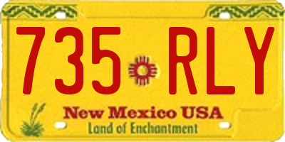 NM license plate 735RLY