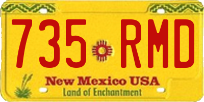 NM license plate 735RMD