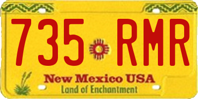 NM license plate 735RMR