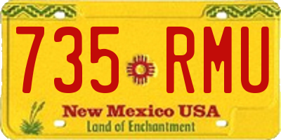 NM license plate 735RMU