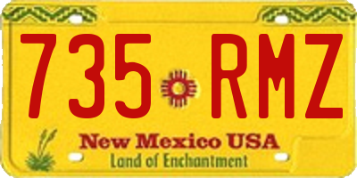 NM license plate 735RMZ