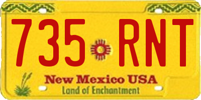 NM license plate 735RNT