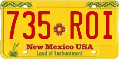 NM license plate 735ROI