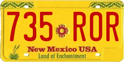 NM license plate 735ROR