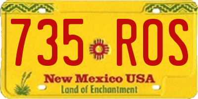 NM license plate 735ROS