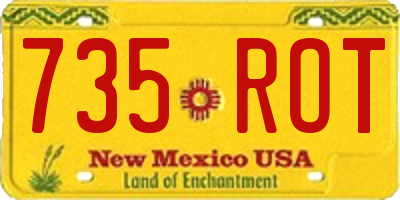 NM license plate 735ROT