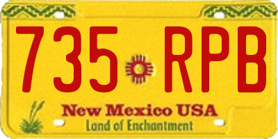 NM license plate 735RPB
