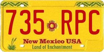 NM license plate 735RPC