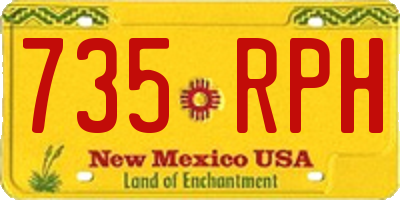 NM license plate 735RPH