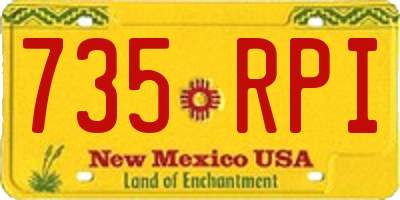 NM license plate 735RPI