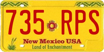 NM license plate 735RPS