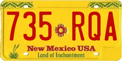 NM license plate 735RQA