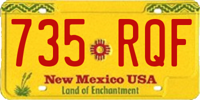 NM license plate 735RQF