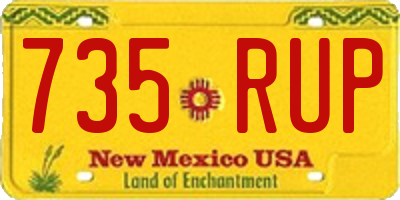 NM license plate 735RUP