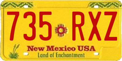 NM license plate 735RXZ
