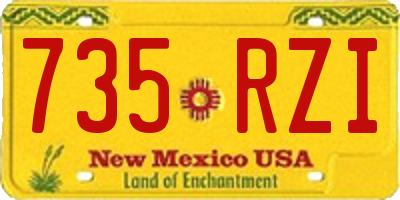 NM license plate 735RZI